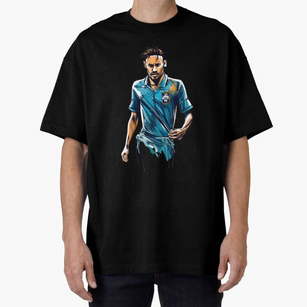 Neymar Jr watercolor drawing Classic T-Shirt Create Global Football Passion for FIFA World Cup 2026 Group Stage, Celebrating Messi, Argentina, France and Brazil, Sports Nostalgia, International Competition, Famous Players and Unforgettable
