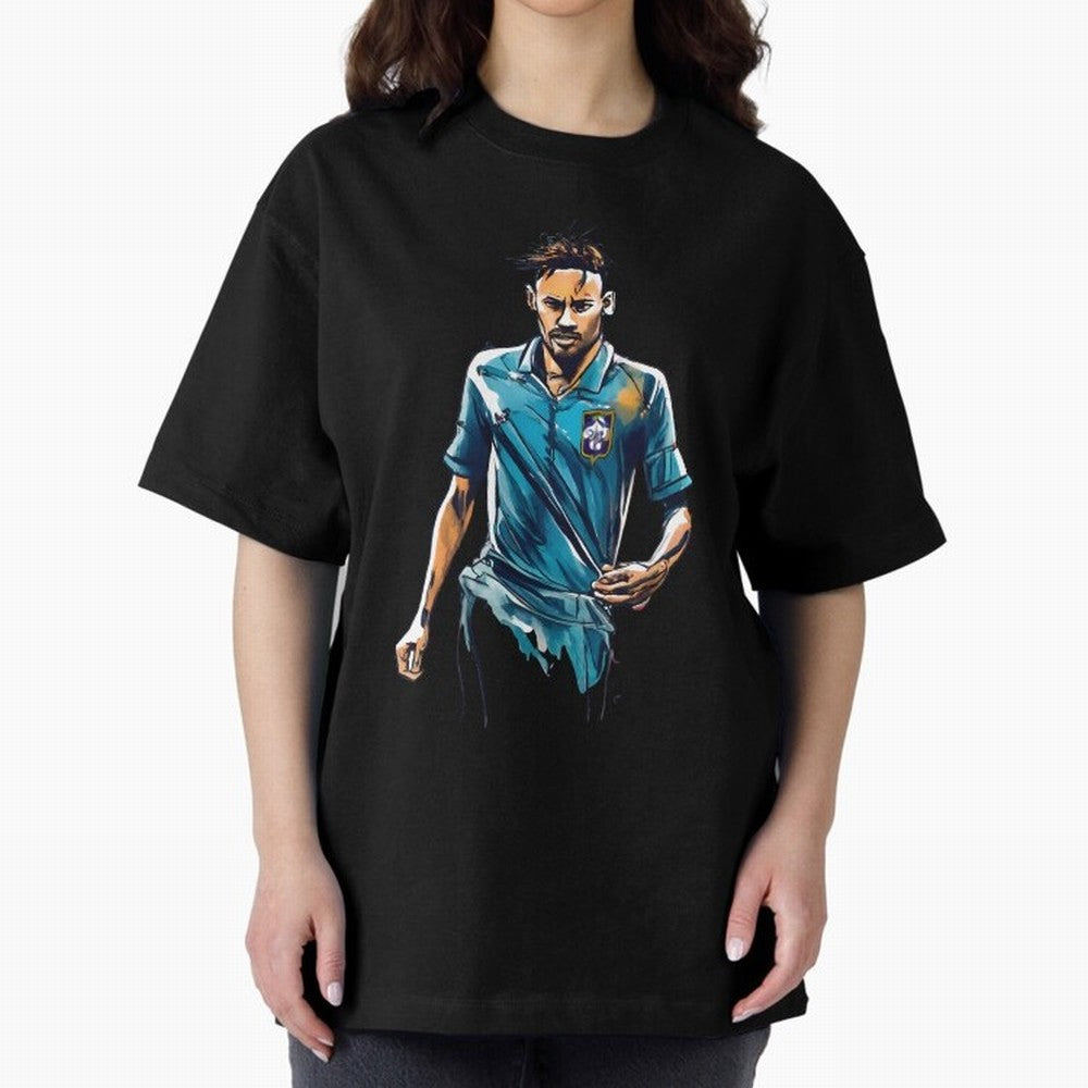 Neymar Jr watercolor drawing Classic T-Shirt Create Global Football Passion for FIFA World Cup 2026 Group Stage, Celebrating Messi, Argentina, France and Brazil, Sports Nostalgia, International Competition, Famous Players and Unforgettable
