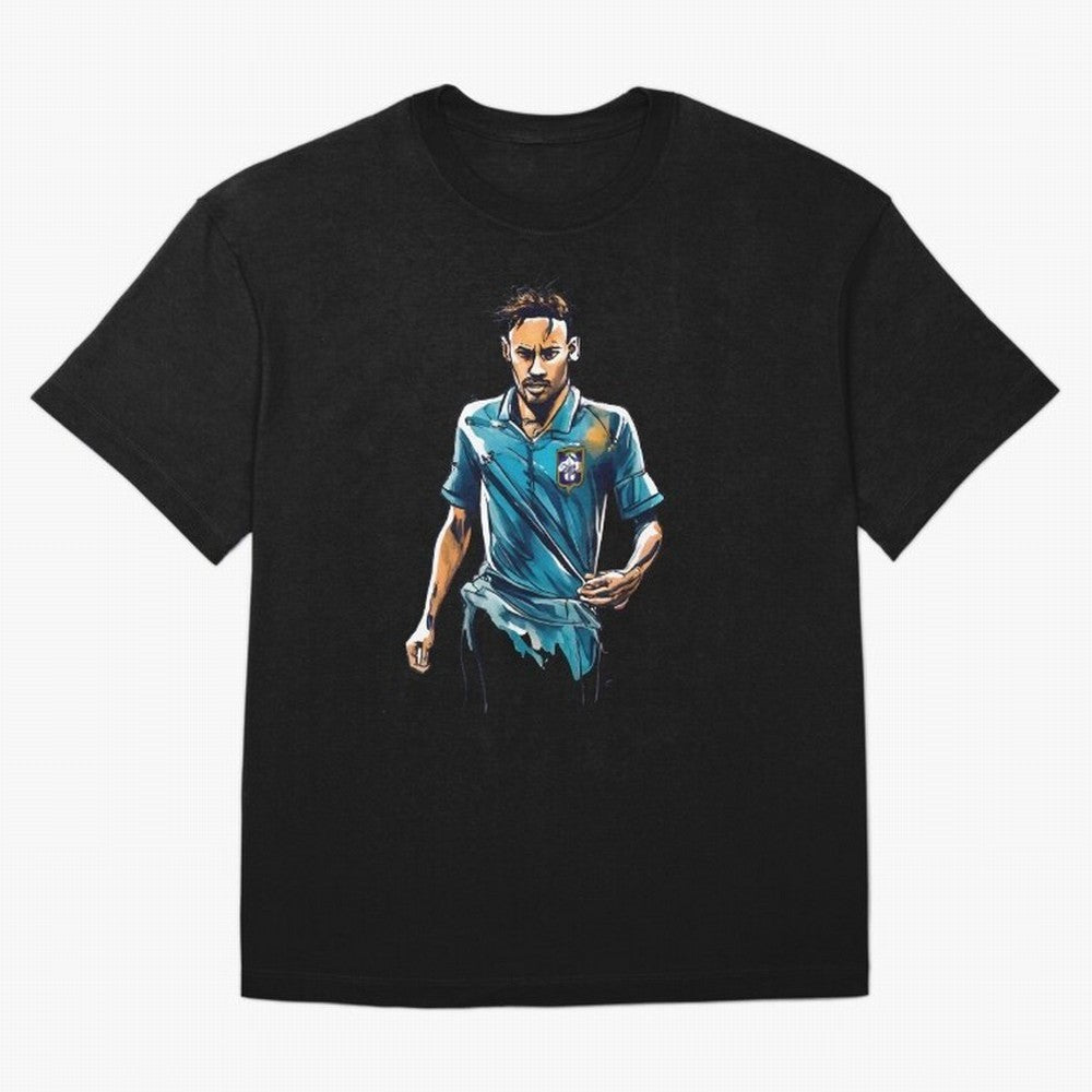 Neymar Jr watercolor drawing Classic T-Shirt Create Global Football Passion for FIFA World Cup 2026 Group Stage, Celebrating Messi, Argentina, France and Brazil, Sports Nostalgia, International Competition, Famous Players and Unforgettable