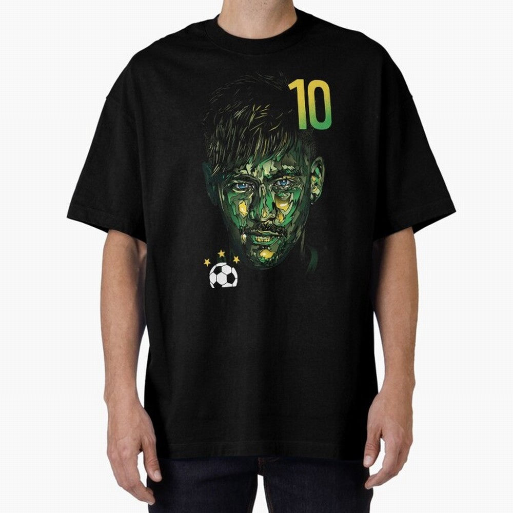 Neymar Jr. Oversized T-Shirt Show Championship Spirit for FIFA World Cup 2026 Highlighting Messi, Brazil, Portugal and Argentina Energy, Stadium Chants, National Pride, Trophy Dreams and Unforgettable Football Memories; Made for Die Hard