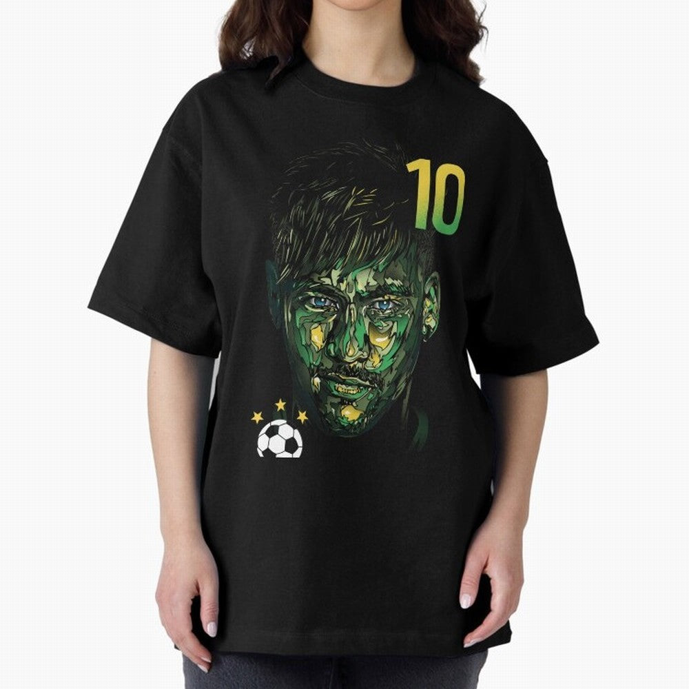 Neymar Jr. Oversized T-Shirt Show Championship Spirit for FIFA World Cup 2026 Highlighting Messi, Brazil, Portugal and Argentina Energy, Stadium Chants, National Pride, Trophy Dreams and Unforgettable Football Memories; Made for Die Hard