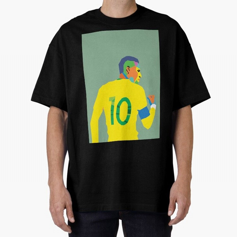 Neymar Jr Oversized T-Shirt Show Support during FIFA World Cup 2026 for Fans of Cristiano Ronaldo and England, France and Netherlands, Bringing Football Passion, Legendary Performances, Festival Vibes and Supporter Community; Made for Collectors