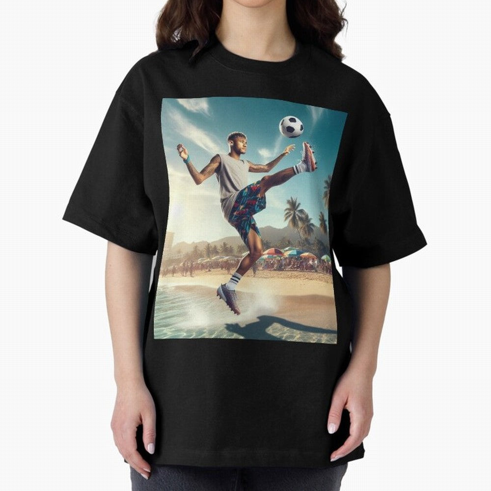 Neymar Junior Playing on Beach Classic T-Shirt Bring Retro Soccer Energy to FIFA World Cup 2026 for Fans of Messi and Cristiano Ronaldo and England, France and Netherlands, Bringing Football History, Final Match Energy, Crowd Noise and Once in a