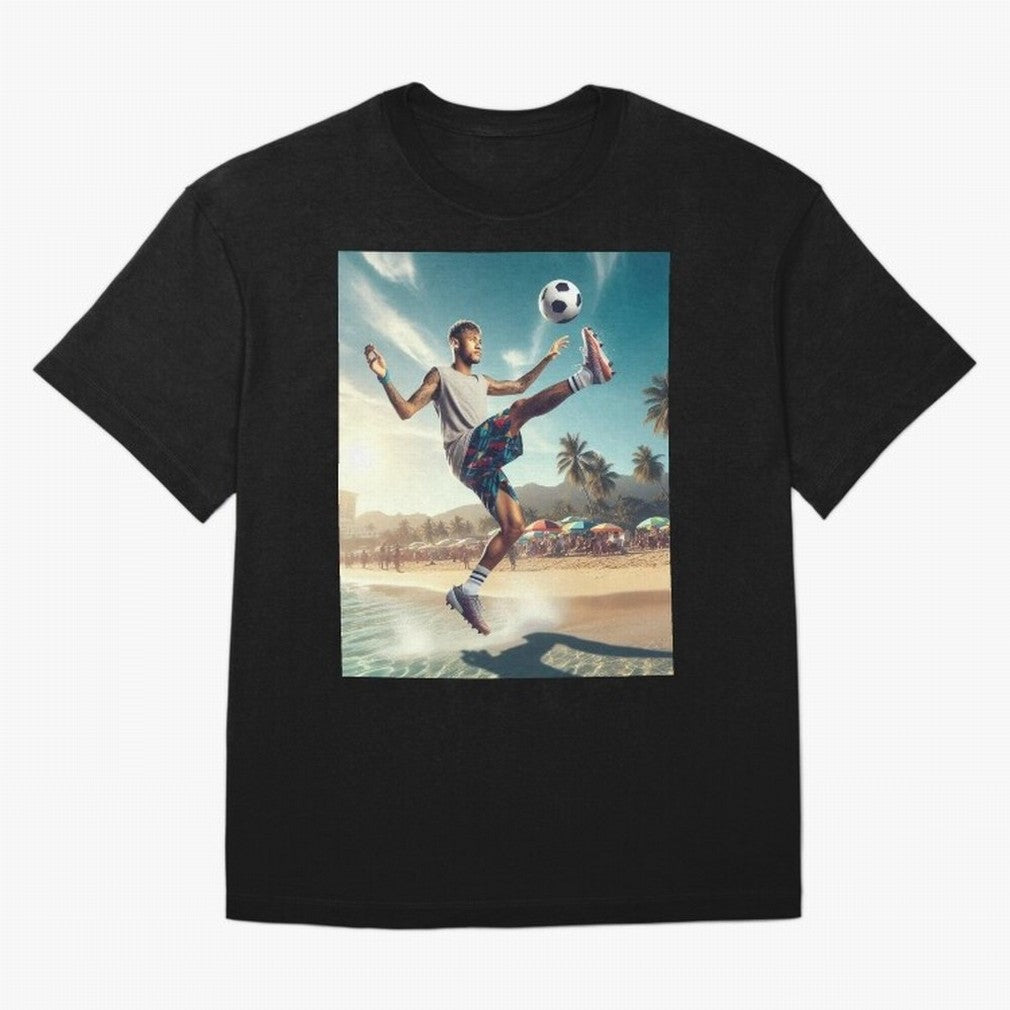 Neymar Junior Playing on Beach Classic T-Shirt Bring Retro Soccer Energy to FIFA World Cup 2026 for Fans of Messi and Cristiano Ronaldo and England, France and Netherlands, Bringing Football History, Final Match Energy, Crowd Noise and Once in a