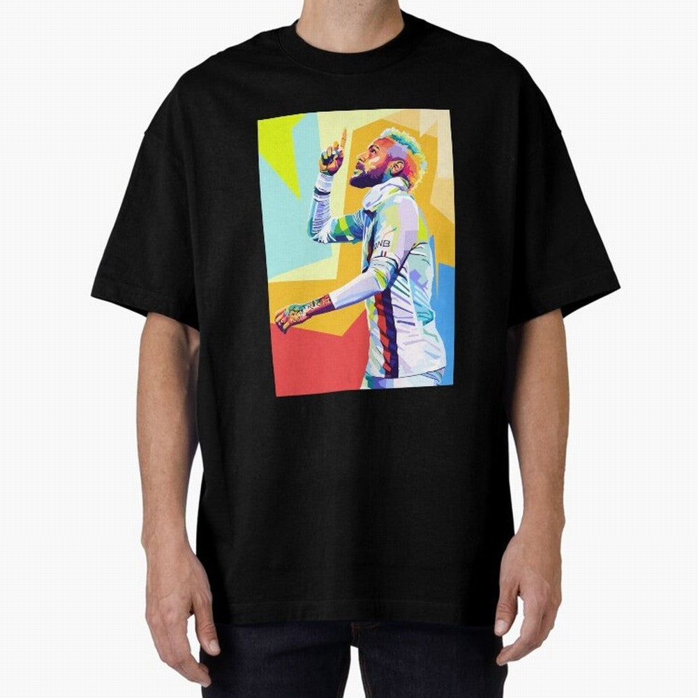 Neymar Jr Wpap pop art Oversized T-Shirt Celebrate Every Goal in FIFA World Cup 2026 USA Canada Mexico for Fans of Mbappe and Brazil, Bringing Football History, Final Match Energy, Crowd Noise and Once in a Lifetime Moments; Great for Watch