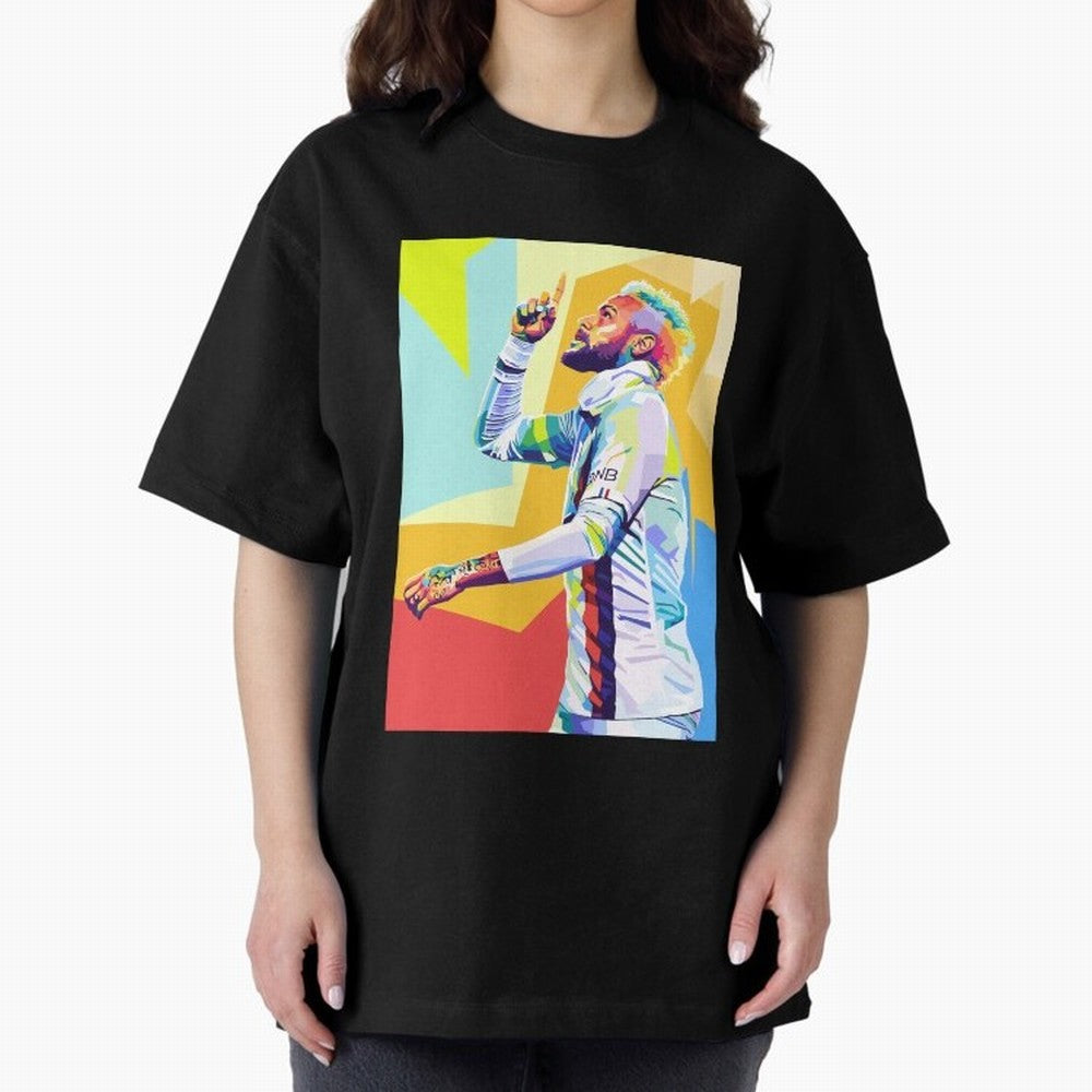 Neymar Jr Wpap pop art Oversized T-Shirt Celebrate Every Goal in FIFA World Cup 2026 USA Canada Mexico for Fans of Mbappe and Brazil, Bringing Football History, Final Match Energy, Crowd Noise and Once in a Lifetime Moments; Great for Watch
