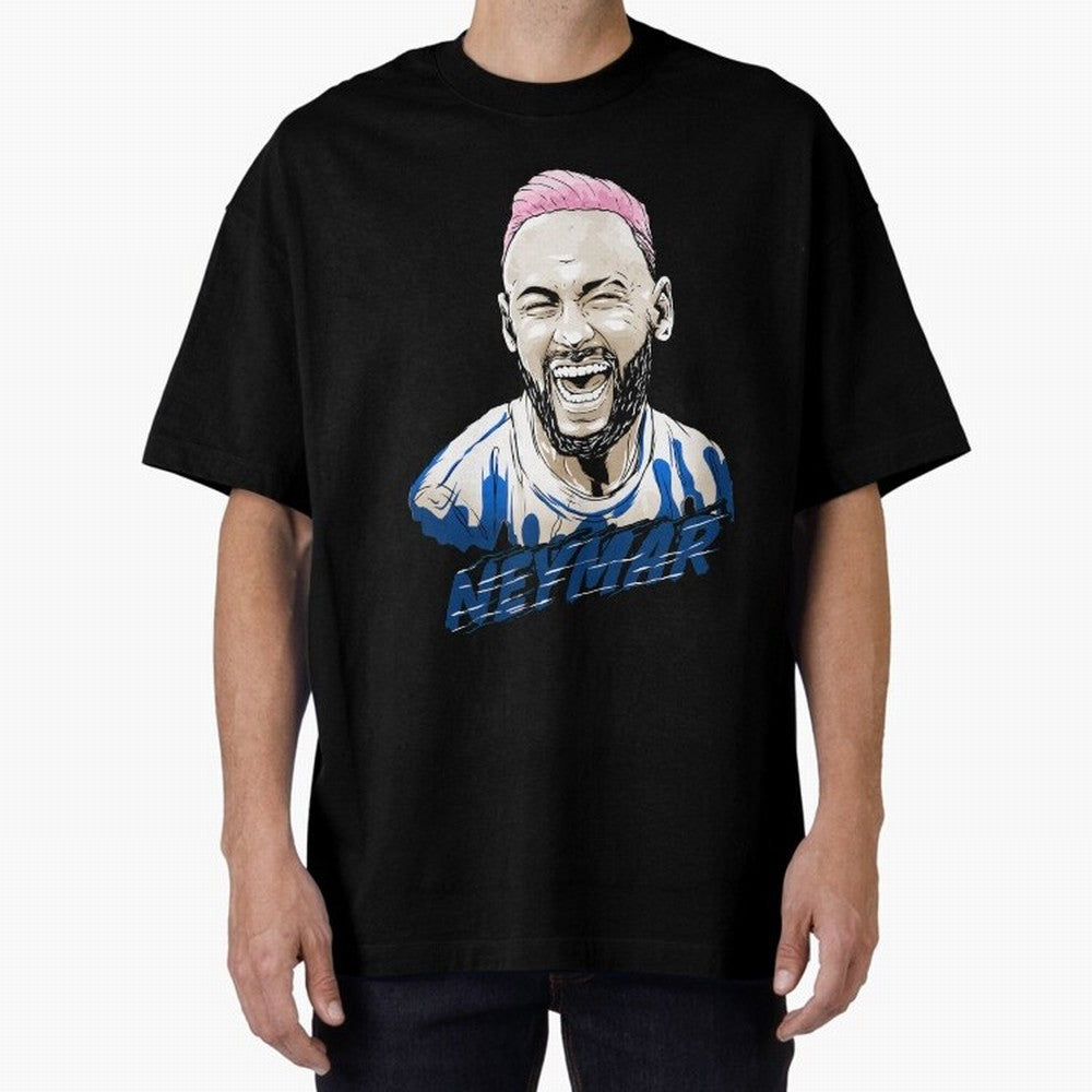 neymar superstar in paris Oversized T-Shirt Bring a Vintage Feel to Global Football Passion for FIFA World Cup 2026 Group Stage, Featuring Mbappe and Neymar, Brazil, Fan Favorite Moments, National Team Passion, Big Match Drama and Soccer History;
