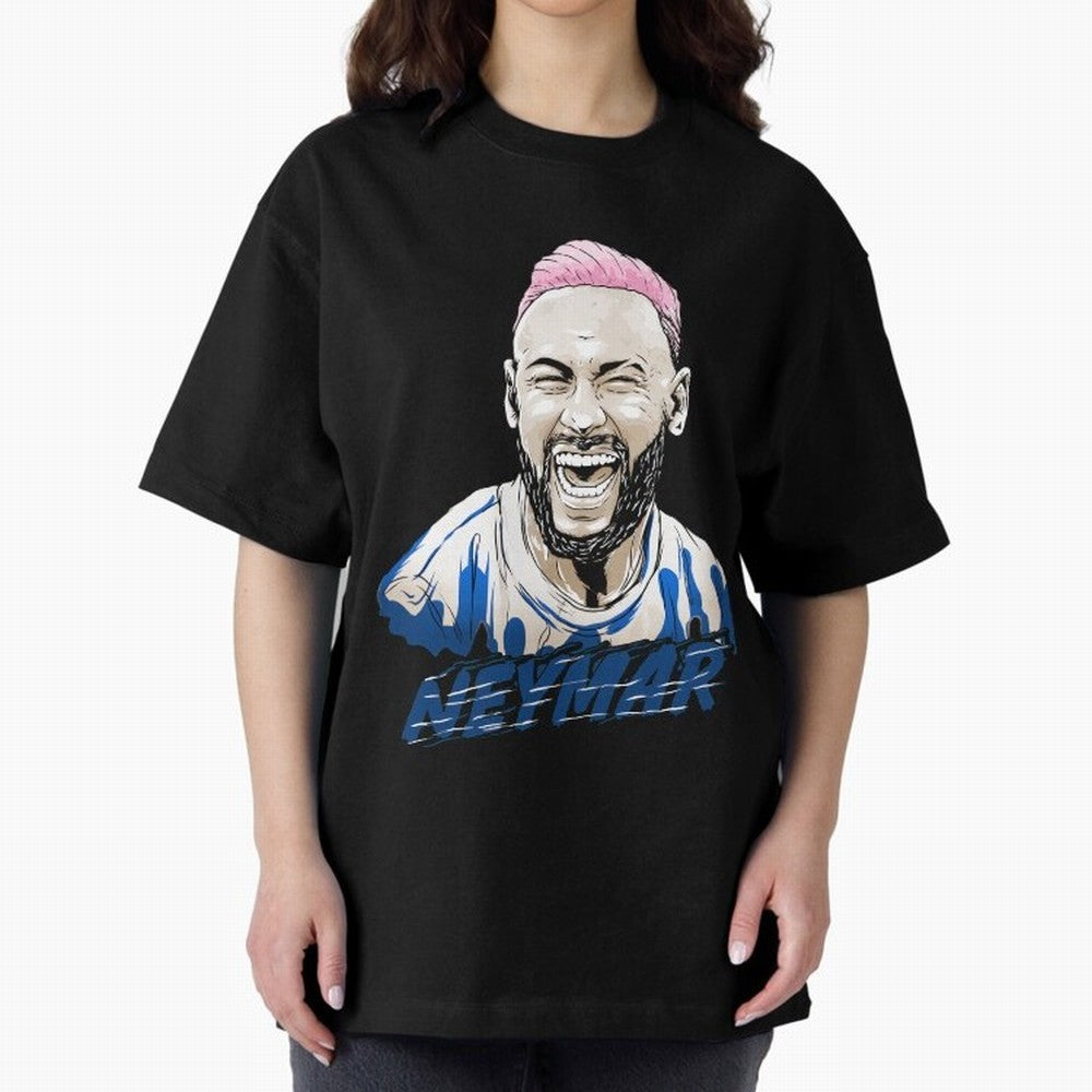 neymar superstar in paris Oversized T-Shirt Bring a Vintage Feel to Global Football Passion for FIFA World Cup 2026 Group Stage, Featuring Mbappe and Neymar, Brazil, Fan Favorite Moments, National Team Passion, Big Match Drama and Soccer History;