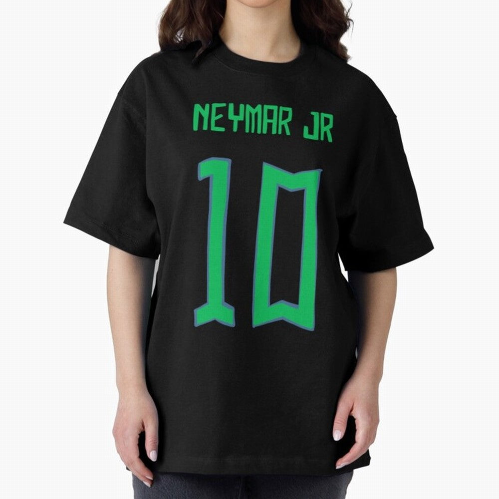 Neymar Jr #10 (Brazil) Oversized T-Shirt Honor the Beautiful Game during the FIFA World Cup 2026 Journey through Cristiano Ronaldo, Haaland and CR7 Highlights, Spain and Netherlands Pride, Classic Soccer Heritage, Championship Pressure, Fan Loyalty
