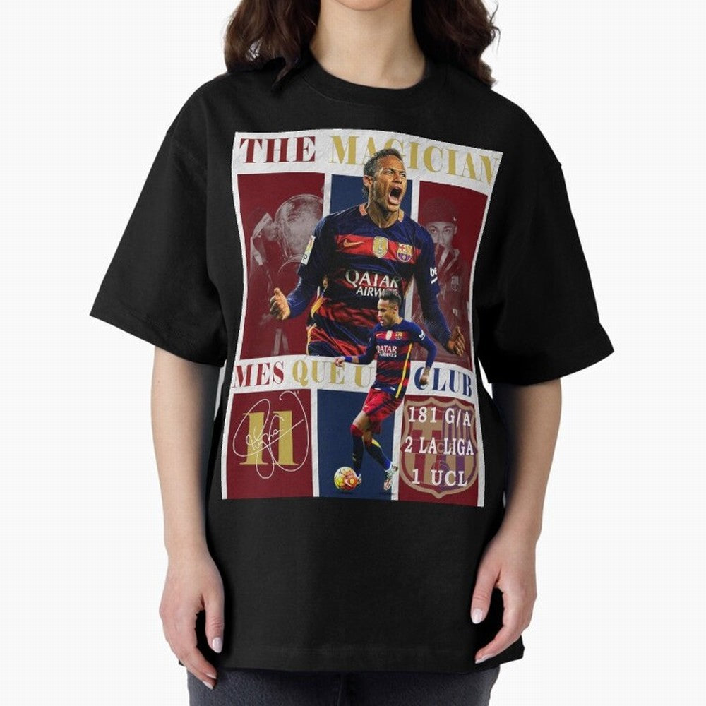Neymar Jr Barcelona 2015 UCL Poster Classic T-Shirt Fuel FIFA World Cup 2026 for Fans of Cristiano Ronaldo and England, France and Netherlands, Bringing Stadium Chants, National Pride, Trophy Dreams and Unforgettable Football Memories; Great for