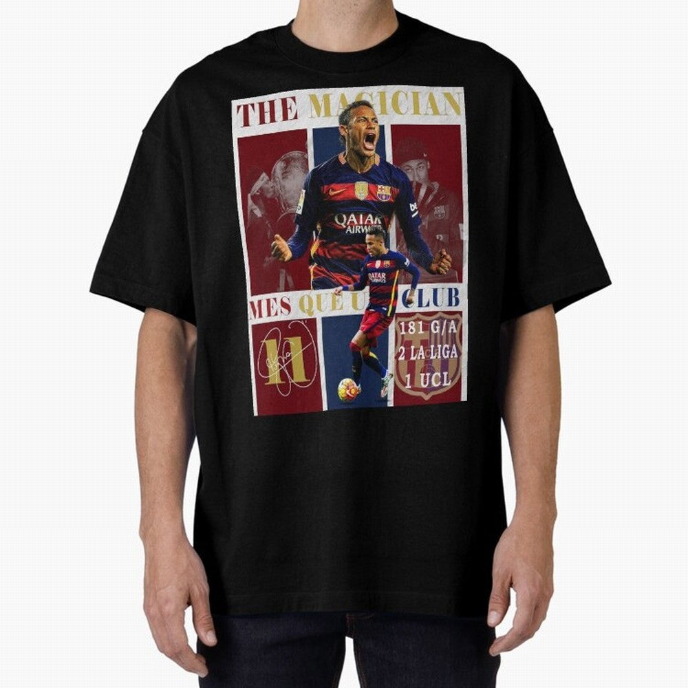 Neymar Jr Barcelona 2015 UCL Poster Classic T-Shirt Fuel FIFA World Cup 2026 for Fans of Cristiano Ronaldo and England, France and Netherlands, Bringing Stadium Chants, National Pride, Trophy Dreams and Unforgettable Football Memories; Great for