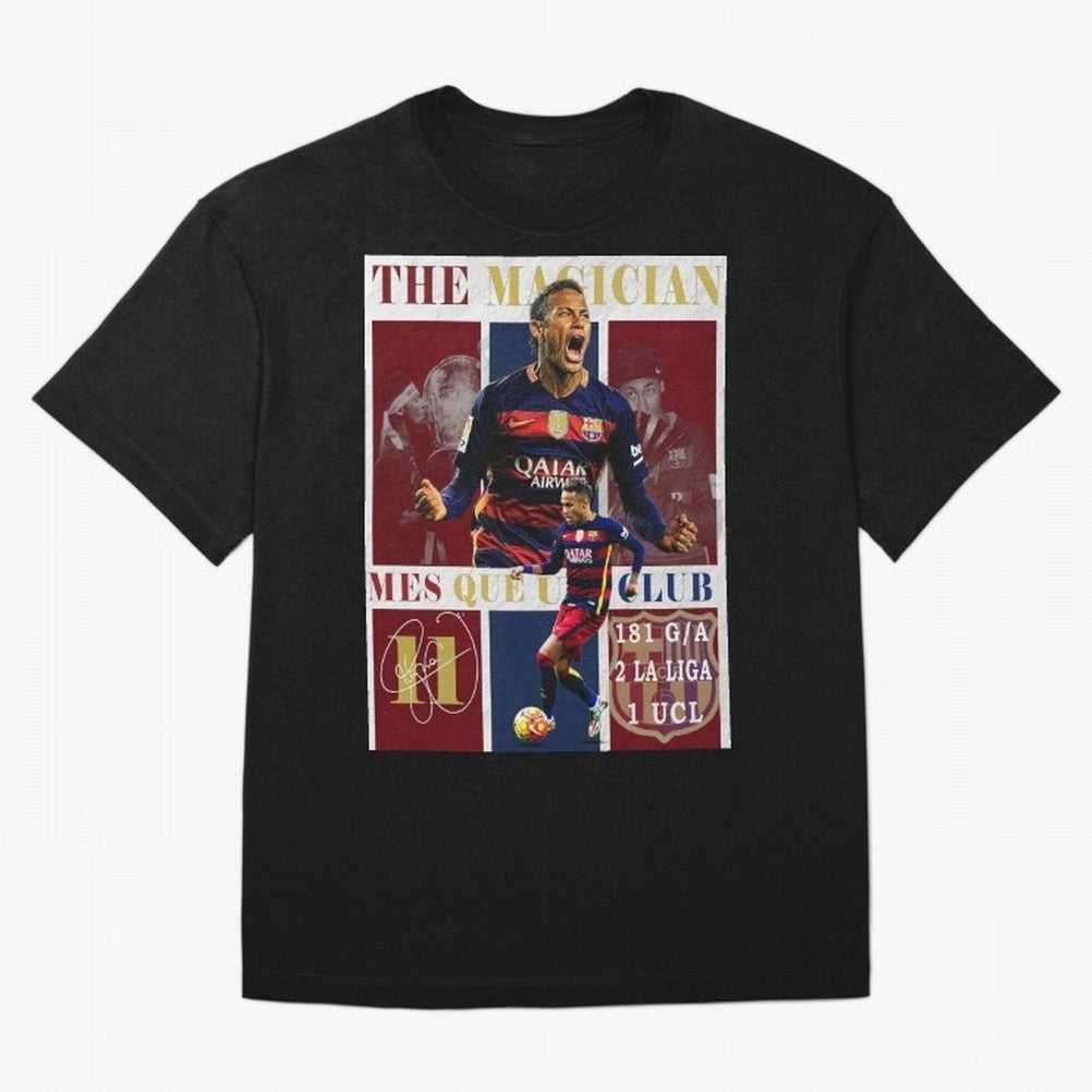 Neymar Jr Barcelona 2015 UCL Poster Classic T-Shirt Fuel FIFA World Cup 2026 for Fans of Cristiano Ronaldo and England, France and Netherlands, Bringing Stadium Chants, National Pride, Trophy Dreams and Unforgettable Football Memories; Great for