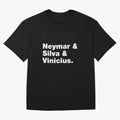 Neymar + Silva + Vinicius - Brazil Brazilian World Cup Squad Team Players Football Soccer Qatar WC 22 Oversized T-Shirt Embrace FIFA World Cup 2026 for Fans of CR7 and Messi and England, Bringing Goal Celebration Energy, Supporter Heritage,