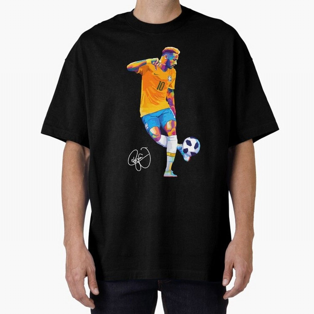 Neymar Jr Footballer Wpap Art Classic T-Shirt Represent the Passion of FIFA World Cup 2026 USA Canada Mexico Centered on Cristiano Ronaldo, Netherlands Energy, Retro Football Energy, Iconic Rivalries, Trophy Chase Drama and Stadium Atmosphere;