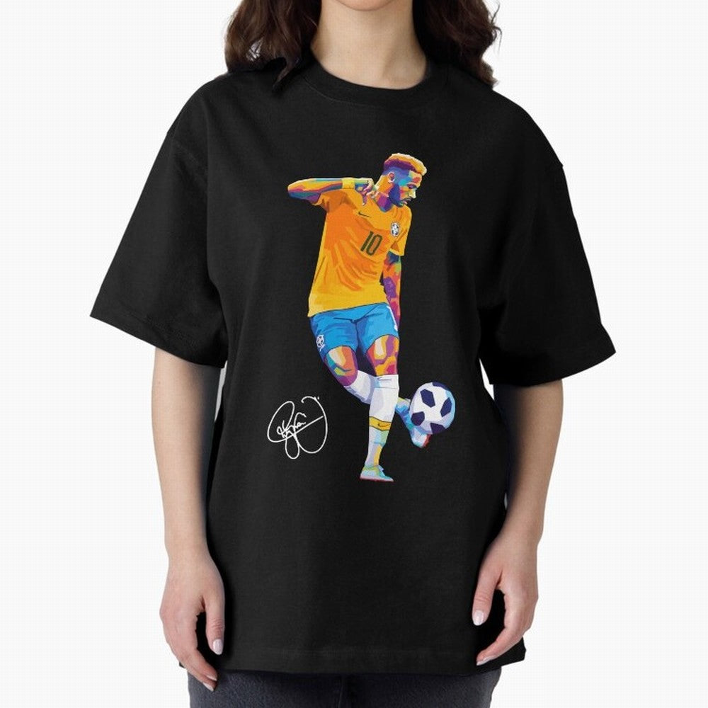 Neymar Jr Footballer Wpap Art Classic T-Shirt Represent the Passion of FIFA World Cup 2026 USA Canada Mexico Centered on Cristiano Ronaldo, Netherlands Energy, Retro Football Energy, Iconic Rivalries, Trophy Chase Drama and Stadium Atmosphere;