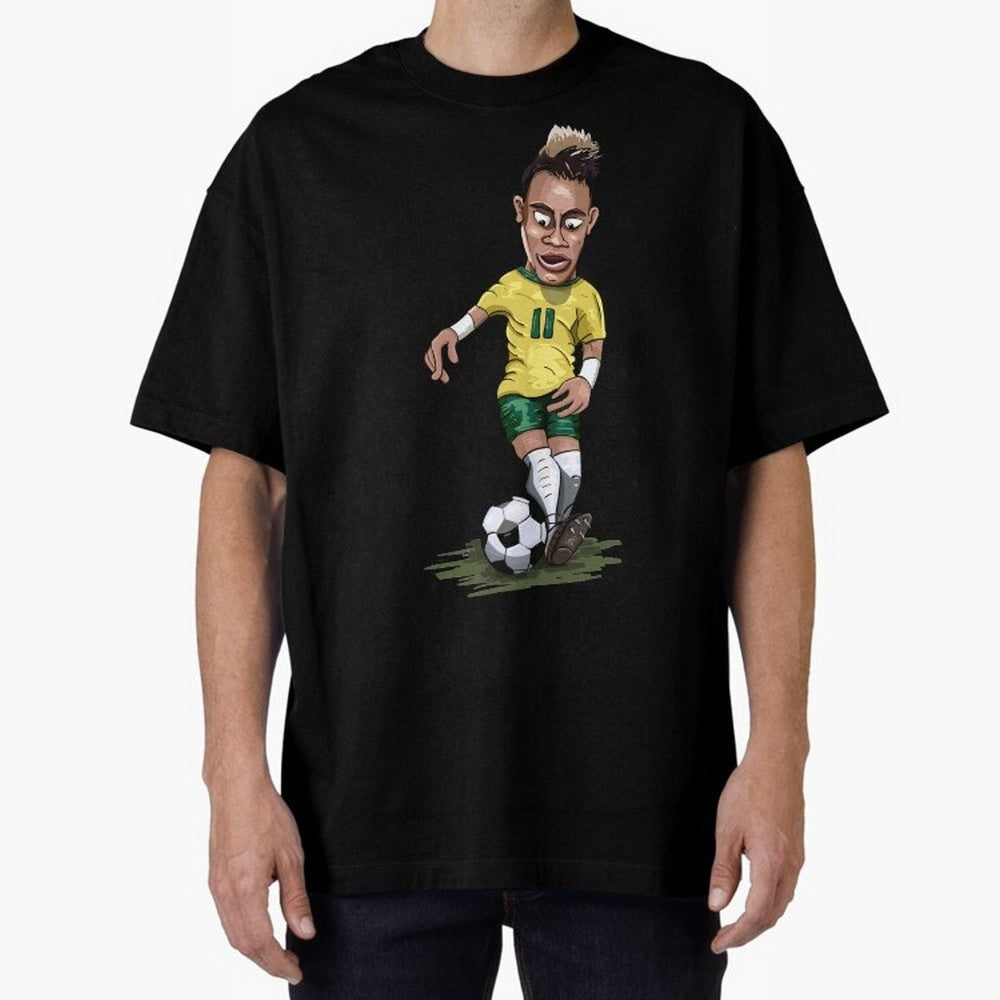 Mascot Cartoon Neymar Football Player Brazil Classic T-Shirt Bring Legendary Rivalry Energy to the FIFA World Cup 2026 Journey through CR7 and Messi Highlights, France Pride, Fan Favorite Moments, National Team Passion, Big Match Drama and Soccer