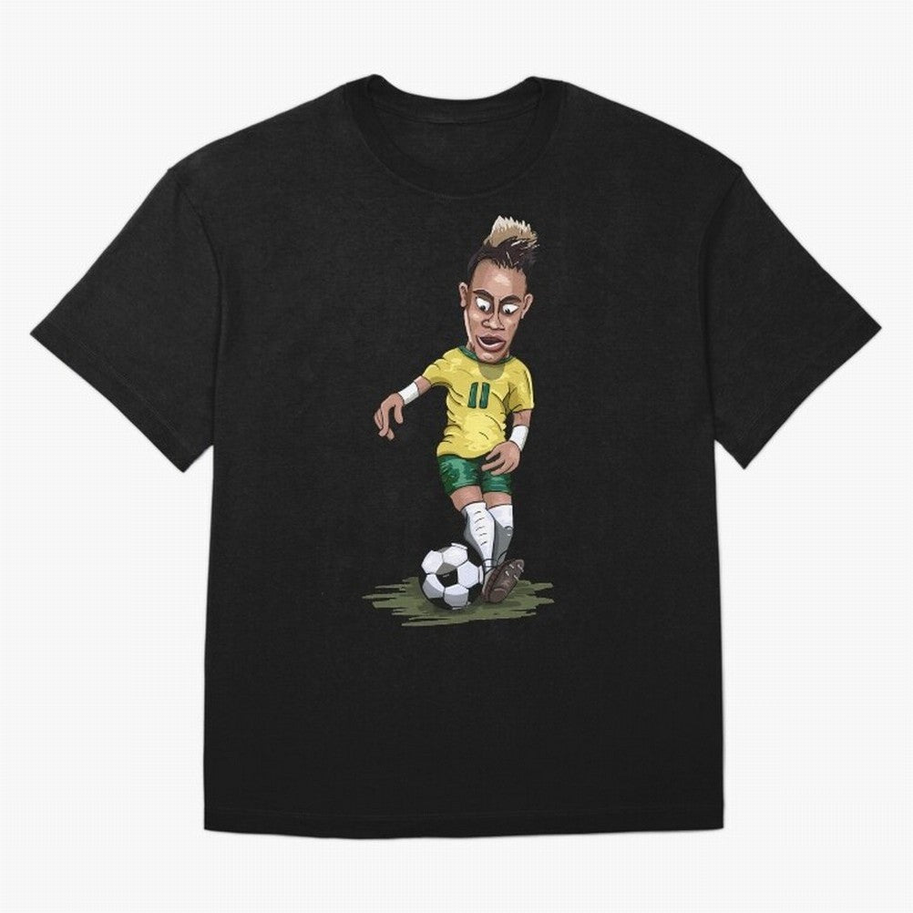 Mascot Cartoon Neymar Football Player Brazil Classic T-Shirt Bring Legendary Rivalry Energy to the FIFA World Cup 2026 Journey through CR7 and Messi Highlights, France Pride, Fan Favorite Moments, National Team Passion, Big Match Drama and Soccer