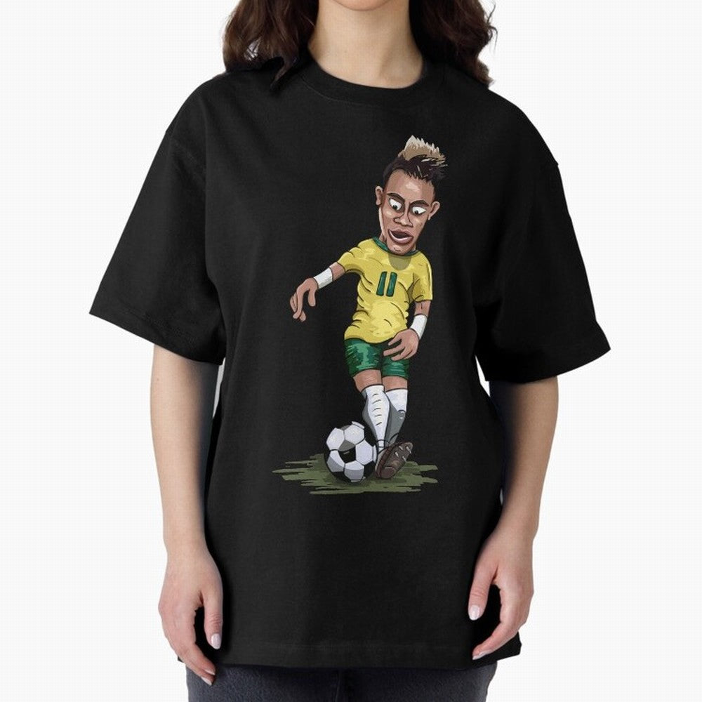 Mascot Cartoon Neymar Football Player Brazil Classic T-Shirt Bring Legendary Rivalry Energy to the FIFA World Cup 2026 Journey through CR7 and Messi Highlights, France Pride, Fan Favorite Moments, National Team Passion, Big Match Drama and Soccer
