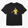 Neymar Jr in Yellow Glory Sticker Oversized T-Shirt Keep Football History Alive during FIFA World Cup 2026 for Fans of Mbappe and Argentina, Bringing Match Day Excitement, Supporter Culture, Golden Goals and Global Football Passion; Made for