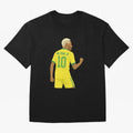 Neymar Jr in Yellow Glory Sticker Oversized T-Shirt Upgrade the FIFA World Cup 2026 Journey through Neymar Highlights, Netherlands Pride, Stadium Memories, Football Loyalty, International Chants and Championship Tradition; Built for Supporters
