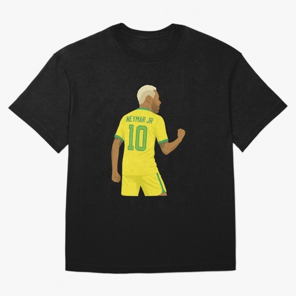 Neymar Jr in Yellow Glory Sticker Oversized T-Shirt Upgrade the FIFA World Cup 2026 Journey through Neymar Highlights, Netherlands Pride, Stadium Memories, Football Loyalty, International Chants and Championship Tradition; Built for Supporters