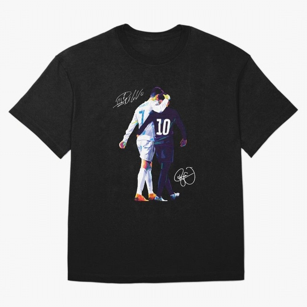 Cristiano Ronaldo and Neymar Jr Wpap Art Oversized T-Shirt Join Supporters Worldwide for Global Football Passion for FIFA World Cup 2026 Group Stage, Connected to Messi and Cristiano Ronaldo, Brazil, Championship Spirit, Famous Goals, Roaring