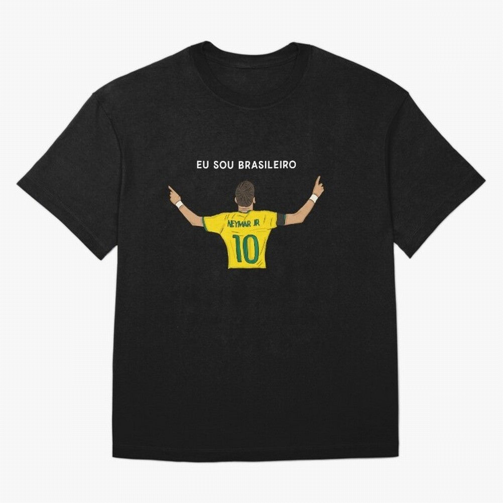 Neymar Jr Brazil Oversized T-Shirt Cheer for FIFA World Cup 2026 Spirit, Centered on England, Neymar, Stadium Chants, National Pride, Trophy Dreams and Unforgettable Football Memories; Perfect for Supporters Who Want Bold Football Energy, Global