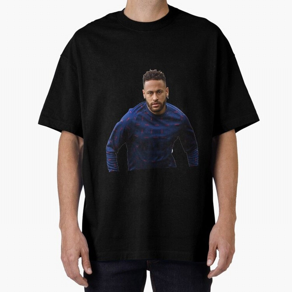 Neymar Junior Sticker Oversized T-Shirt Honor Champions and Dreams in Match Day Hype around FIFA World Cup 2026 USA Canada Mexico, Messi, CR7 and Mbappe, England, France and Netherlands, Global Supporter Spirit, Legendary Goals, National Colors and