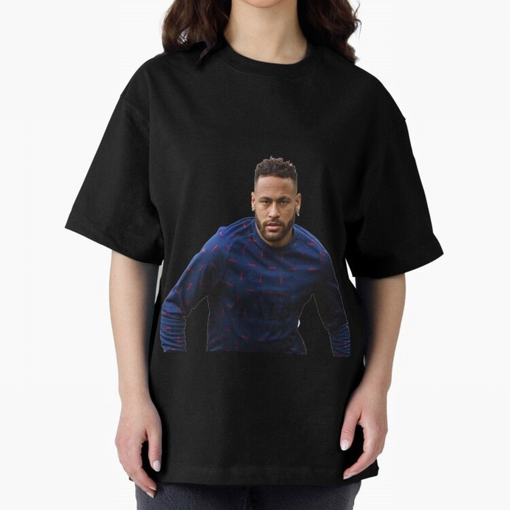 Neymar Junior Sticker Oversized T-Shirt Honor Champions and Dreams in Match Day Hype around FIFA World Cup 2026 USA Canada Mexico, Messi, CR7 and Mbappe, England, France and Netherlands, Global Supporter Spirit, Legendary Goals, National Colors and