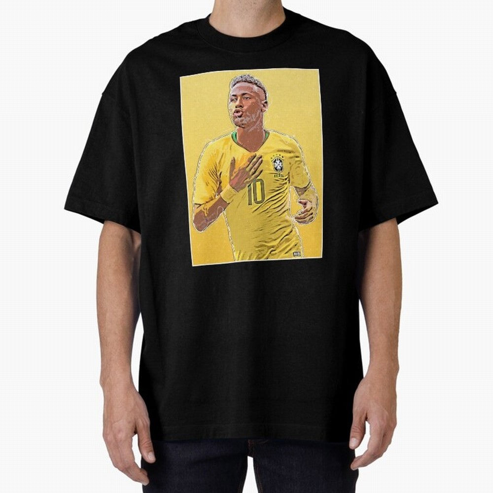Neymar Oversized T-Shirt Feel the Trophy Chase of Global Football Passion for FIFA World Cup 2026 USA Canada Mexico, Filled with Cristiano Ronaldo, Spain and Netherlands, Sports Nostalgia, International Competition, Famous Players and Unforgettable