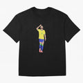 Neymar Brazil Football Captain Oversized T-Shirt Bring Home Match Day Hype around FIFA World Cup 2026 USA Canada Mexico, Cristiano Ronaldo, Haaland and CR7, Brazil, Retro Football Energy, Iconic Rivalries, Trophy Chase Drama and Stadium Atmosphere;