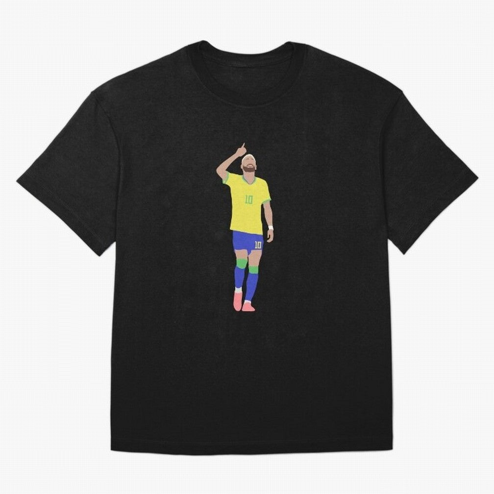 Neymar Brazil Football Captain Oversized T-Shirt Bring Home Match Day Hype around FIFA World Cup 2026 USA Canada Mexico, Cristiano Ronaldo, Haaland and CR7, Brazil, Retro Football Energy, Iconic Rivalries, Trophy Chase Drama and Stadium Atmosphere;