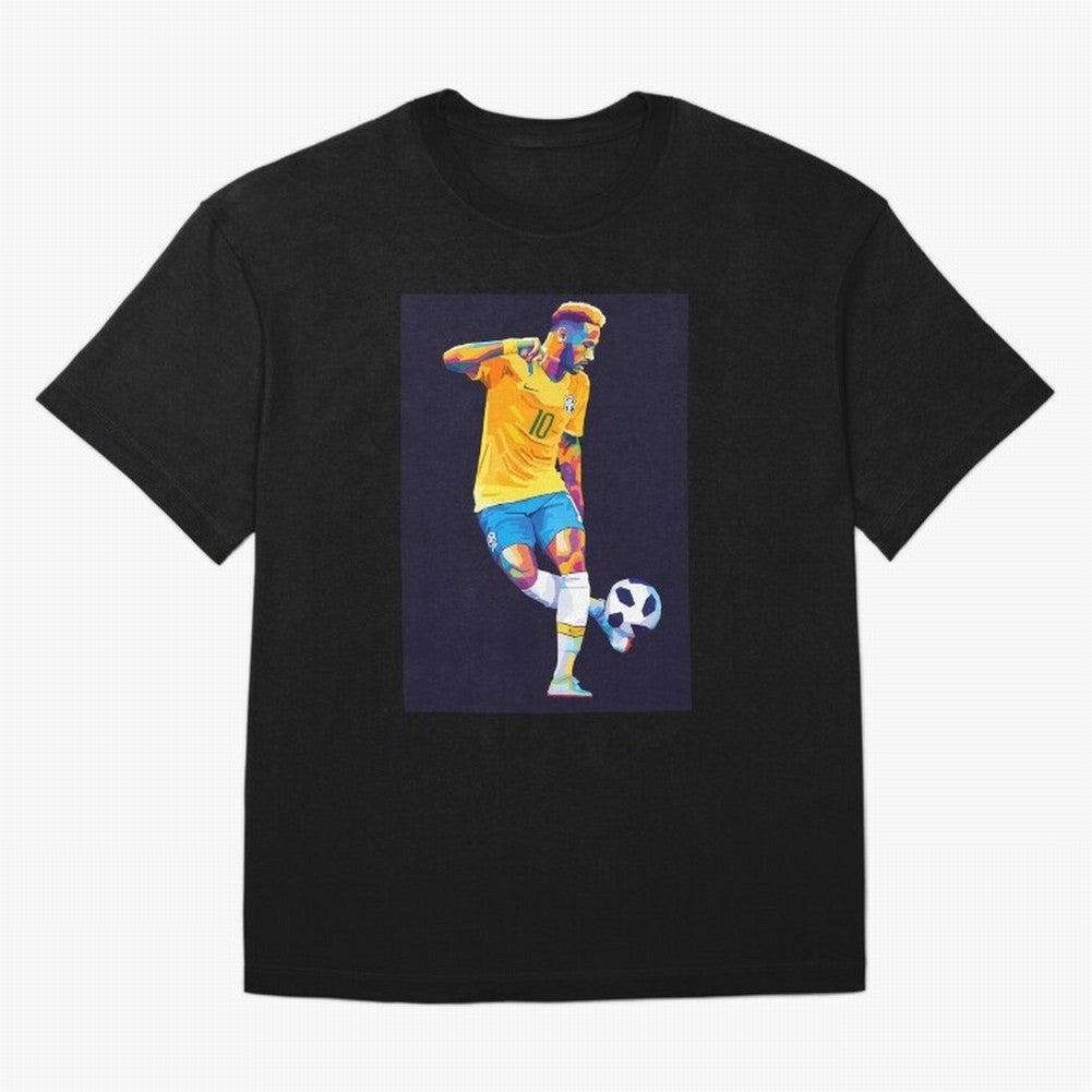 Neymar Jr Wpap pop art Oversized T-Shirt Remember Iconic Moments from Match Day Hype around FIFA World Cup 2026, Messi, CR7 and Mbappe, England, France and Netherlands, Global Supporter Spirit, Legendary Goals, National Colors and Tournament