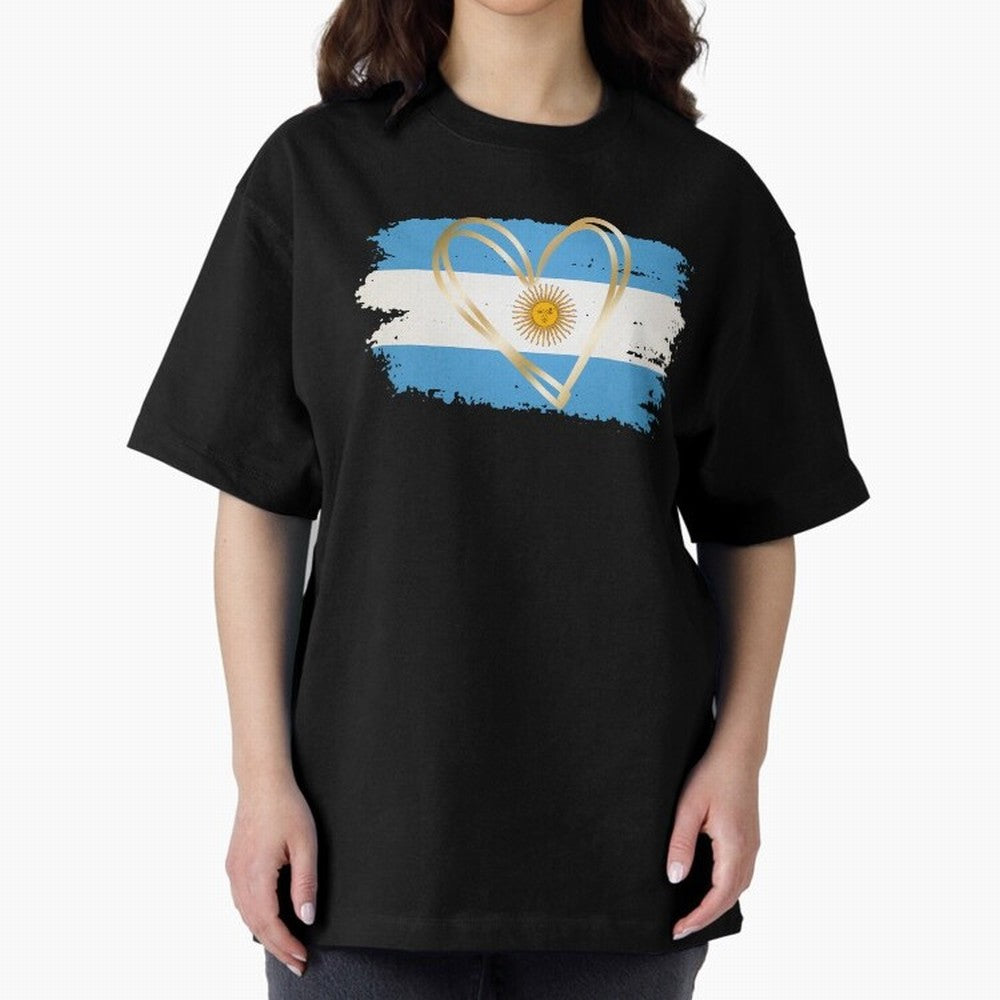 ARGENTINA FLAG WITH GOLDEN HEART Classic T-Shirt Live for the Drama of Match Day Hype around FIFA World Cup 2026 Group Stage, Messi, Spain and Netherlands, Worldwide Fan Energy, Dramatic Goals, Stadium Lights and Championship Celebrations; Made for