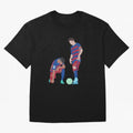 Messi and Neymar Football Free Kick Classic T-Shirt Honor Football Greatness during Global Football Passion for FIFA World Cup 2026 USA Canada Mexico, Celebrating Messi, CR7 and Mbappe, Portugal, Spain and Germany, Sports Nostalgia, International