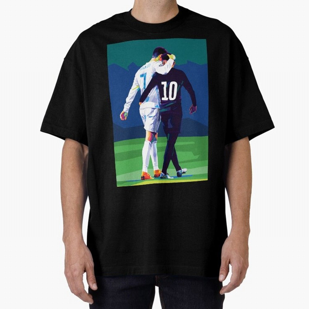 Ronaldo x Neymar Wpap Art Classic T-Shirt Enjoy Match Day Hype around FIFA World Cup 2026 USA Canada Mexico, Mbappe and Neymar, Spain, Vintage Soccer Flavor, Modern Football Stars, National Flags and Final Night Emotion; Great for Supporters Who