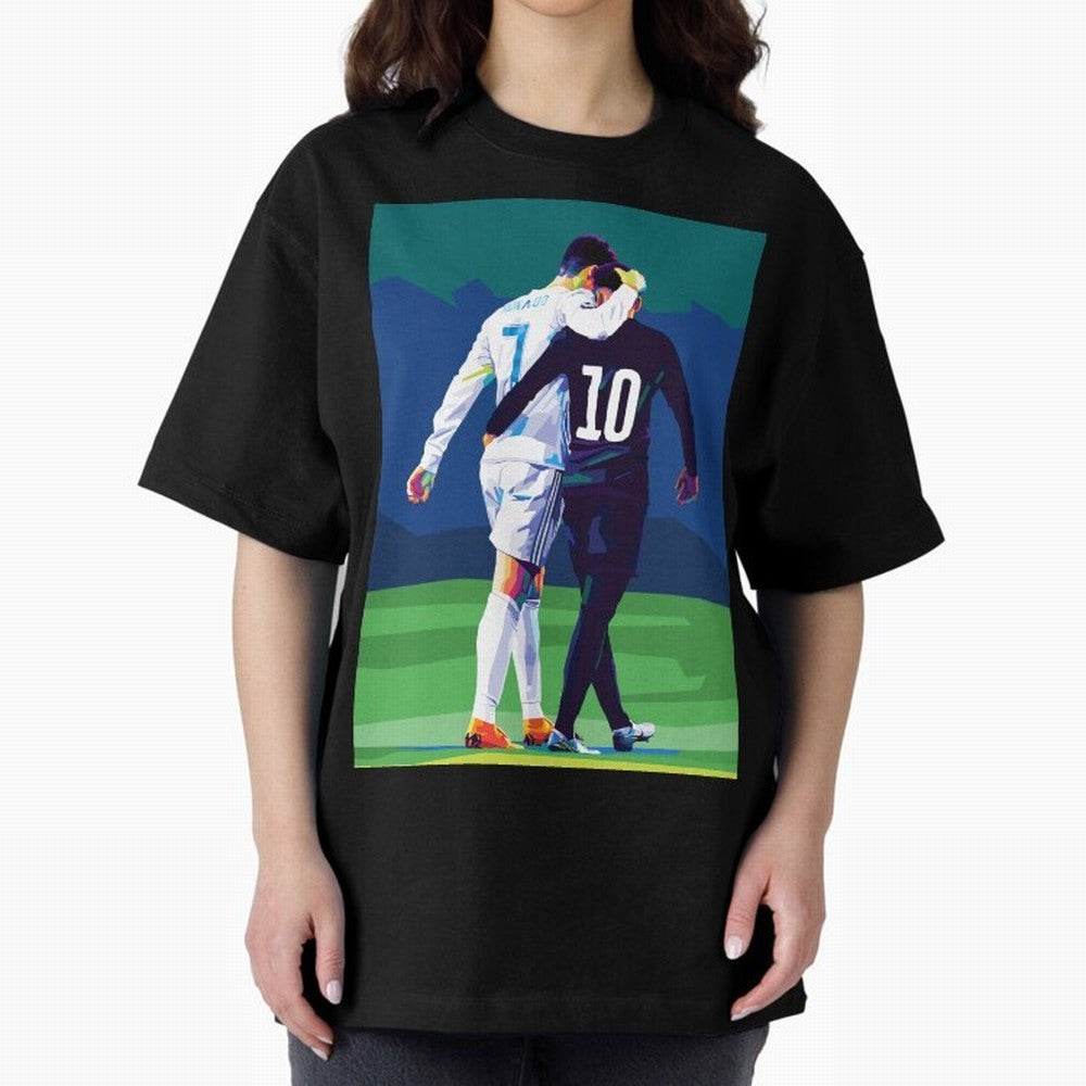 Ronaldo x Neymar Wpap Art Classic T-Shirt Enjoy Match Day Hype around FIFA World Cup 2026 USA Canada Mexico, Mbappe and Neymar, Spain, Vintage Soccer Flavor, Modern Football Stars, National Flags and Final Night Emotion; Great for Supporters Who