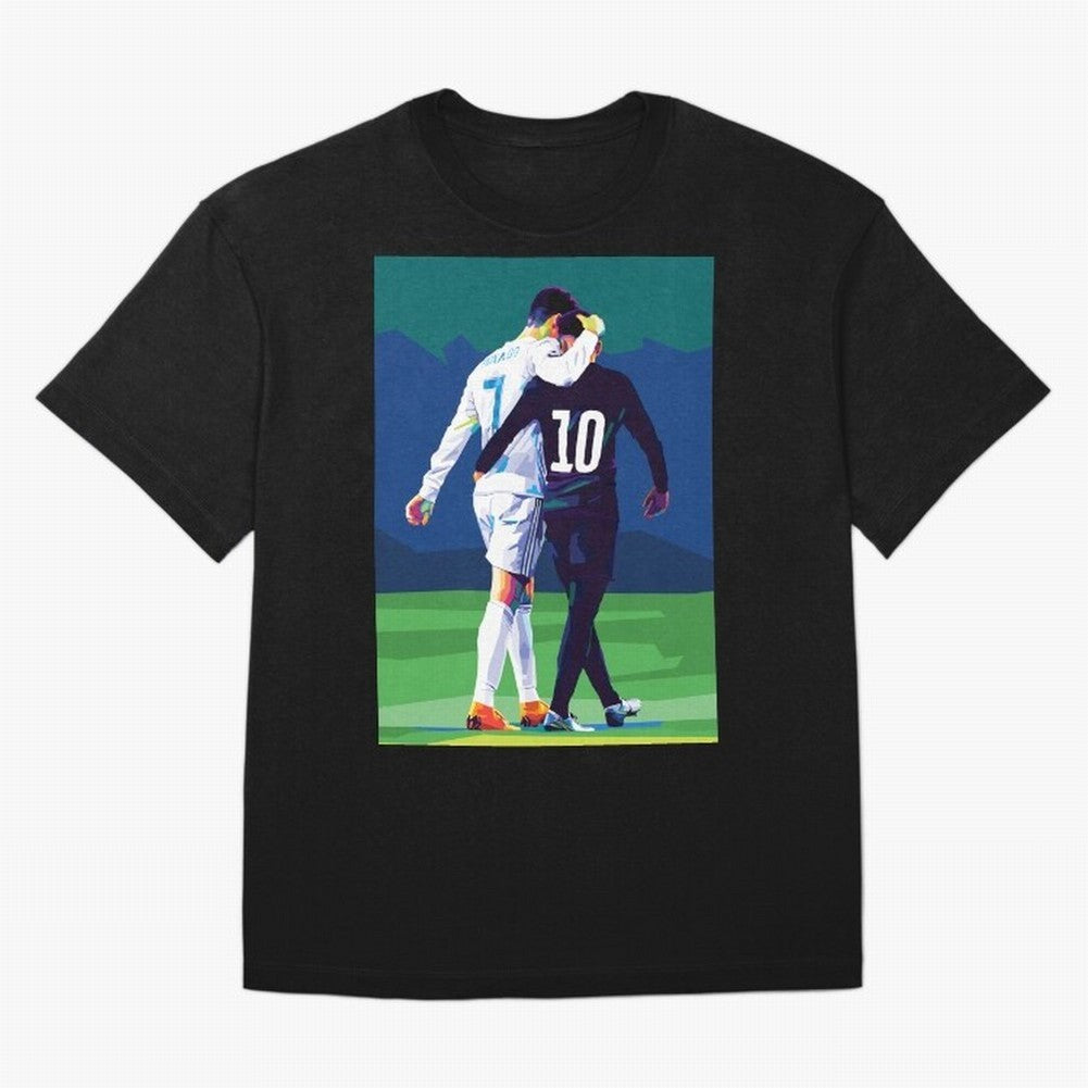 Ronaldo x Neymar Wpap Art Classic T-Shirt Enjoy Match Day Hype around FIFA World Cup 2026 USA Canada Mexico, Mbappe and Neymar, Spain, Vintage Soccer Flavor, Modern Football Stars, National Flags and Final Night Emotion; Great for Supporters Who