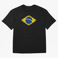 Brazil Flag Design Oversized T-Shirt Celebrate Soccer Greatness during Match Day Hype around FIFA World Cup 2026 USA Canada Mexico, Messi and Cristiano Ronaldo, Argentina, France and Brazil, Championship Spirit, Famous Goals, Roaring Crowds and
