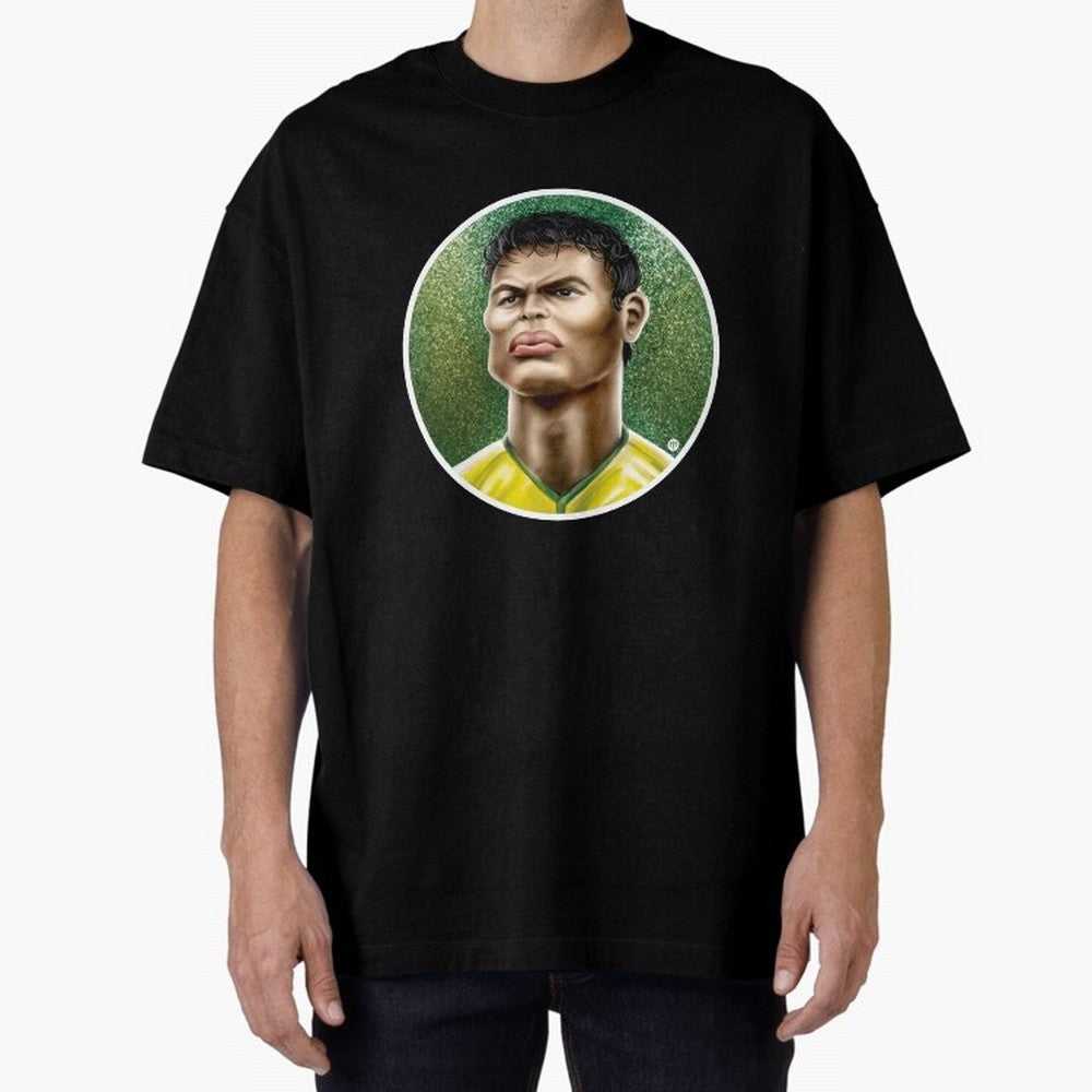 Footballicature : Thiago Silva Classic T-Shirt Make Your Look Match the FIFA World Cup 2026 Journey through Cristiano Ronaldo Highlights, Spain Pride, Sports Nostalgia, International Competition, Famous Players and Unforgettable Victories; Perfect