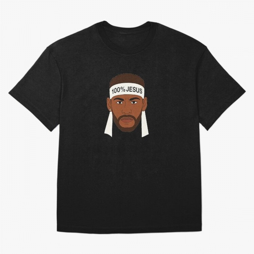 100% JESUS Neymar Inspired Minimalist Art Oversized T-Shirt Join Supporters Worldwide for FIFA World Cup 2026 Group Stage Spirit, Filled with France, CR7, Match Day Excitement, Supporter Culture, Golden Goals and Global Football Passion; Created