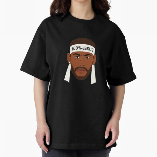 100% JESUS Neymar Inspired Minimalist Art Oversized T-Shirt Join Supporters Worldwide for FIFA World Cup 2026 Group Stage Spirit, Filled with France, CR7, Match Day Excitement, Supporter Culture, Golden Goals and Global Football Passion; Created