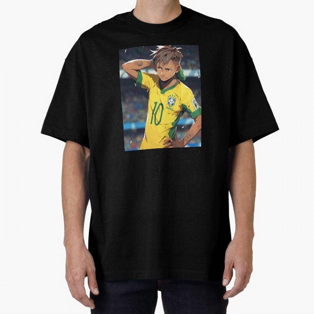 Neymar Anime Soccer Classic T-Shirt Discover Match Day Hype around FIFA World Cup 2026 USA Canada Mexico, Messi, Neymar and Mbappe, Netherlands, Vintage Soccer Flavor, Modern Football Stars, National Flags and Final Night Emotion; Great for Watch