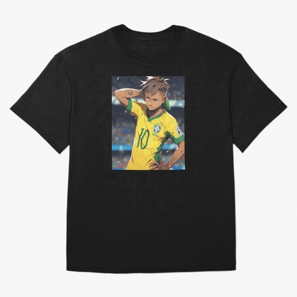 Neymar Anime Soccer Classic T-Shirt Discover Match Day Hype around FIFA World Cup 2026 USA Canada Mexico, Messi, Neymar and Mbappe, Netherlands, Vintage Soccer Flavor, Modern Football Stars, National Flags and Final Night Emotion; Great for Watch