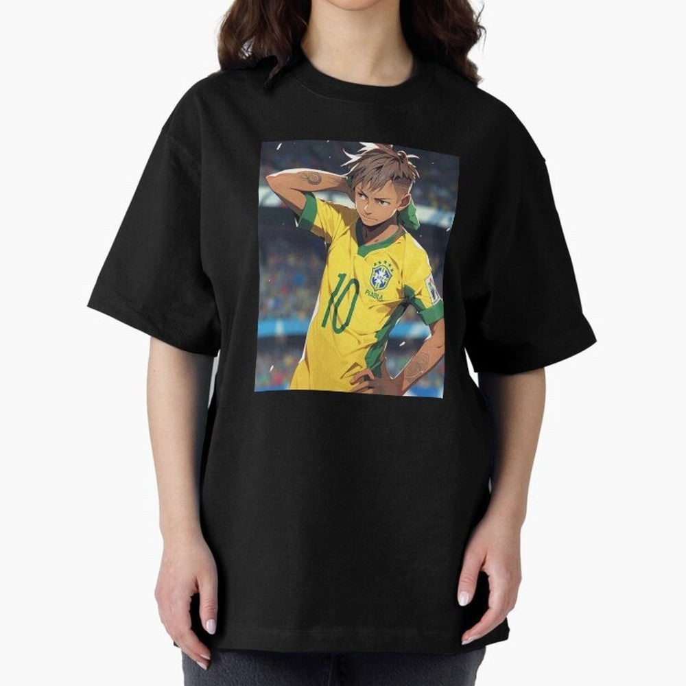 Neymar Anime Soccer Classic T-Shirt Discover Match Day Hype around FIFA World Cup 2026 USA Canada Mexico, Messi, Neymar and Mbappe, Netherlands, Vintage Soccer Flavor, Modern Football Stars, National Flags and Final Night Emotion; Great for Watch