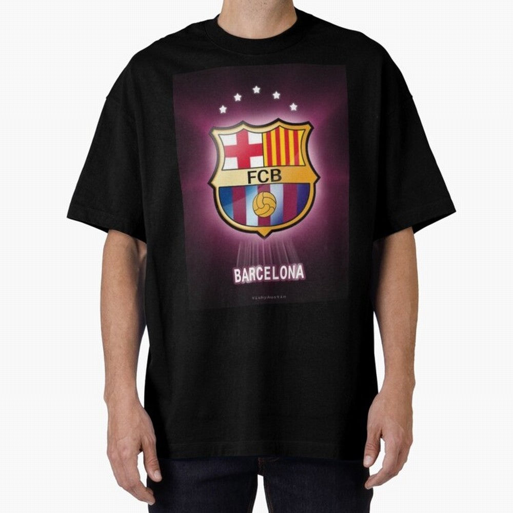 barcelona Oversized T-Shirt Carry National Pride through Match Day Hype around FIFA World Cup 2026, Messi, England, Football History, Final Match Energy, Crowd Noise and Once in a Lifetime Moments; Built for Supporters Chasing Trophy Dreams, Final