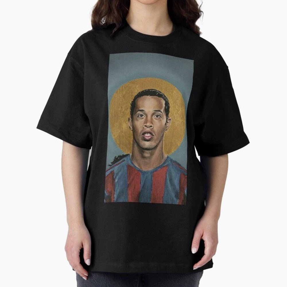 ronaldinho Oversized T-Shirt Showcase Global Football Passion for FIFA World Cup 2026 USA Canada Mexico, with Messi, CR7 and Mbappe, Spain and Netherlands, Vintage Soccer Flavor, Modern Football Stars, National Flags and Final Night Emotion;