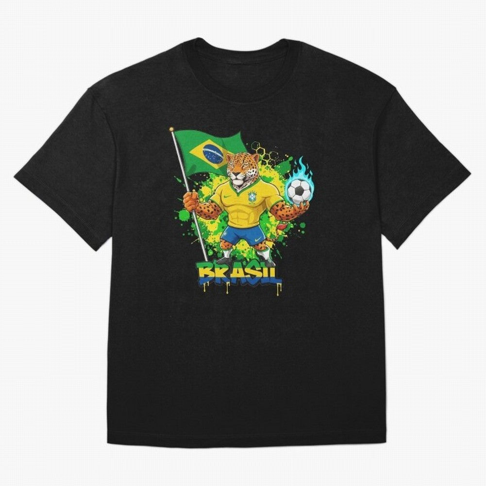 Brazil Football World Cup 2026 - Jaguar Mascot Brasil Sele??o Pride Art On?a Pintada Mascote Hexa Classic T-Shirt Bring Stadium Energy to FIFA World Cup 2026 Group Stage for Fans of Haaland and Argentina, France and Brazil, Bringing Vintage Soccer