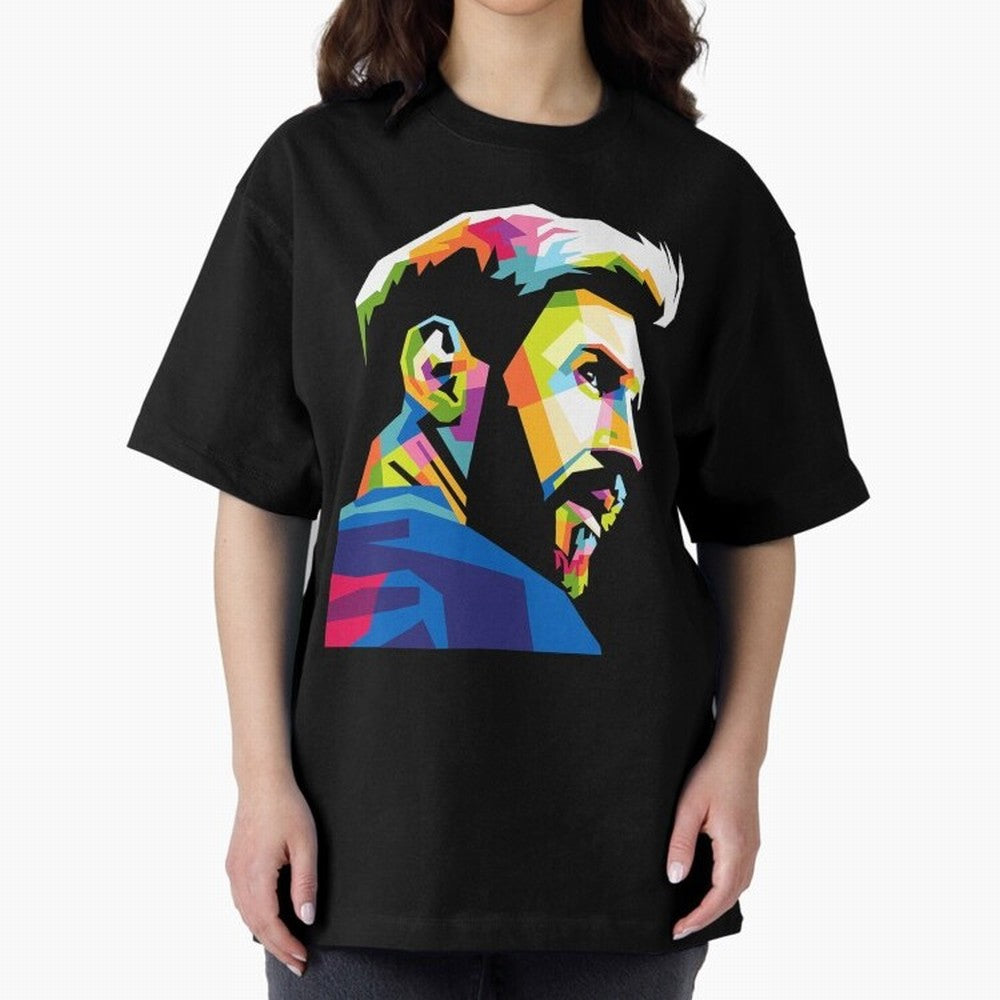 Wpap Leo Messi Graphic Oversized T-Shirt Make Memories around Match Day Hype around FIFA World Cup 2026 USA Canada Mexico, Mbappe, Argentina and Brazil, Global Supporter Spirit, Legendary Goals, National Colors and Tournament Celebration; Built for