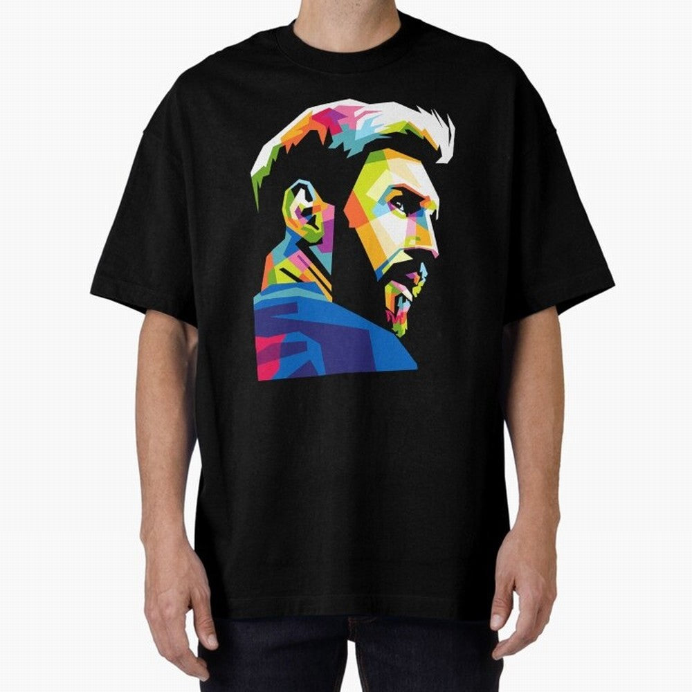 Wpap Leo Messi Graphic Oversized T-Shirt Make Memories around Match Day Hype around FIFA World Cup 2026 USA Canada Mexico, Mbappe, Argentina and Brazil, Global Supporter Spirit, Legendary Goals, National Colors and Tournament Celebration; Built for